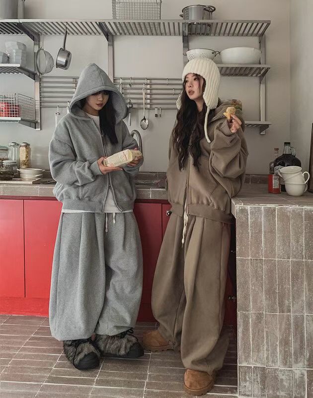 抓毛有帽ZIP UP外套 (set裝可另購抓毛布褲)