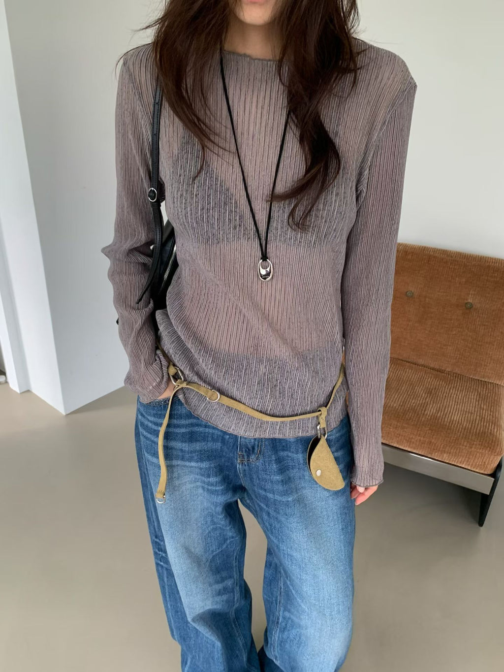 坑紋薄Tee