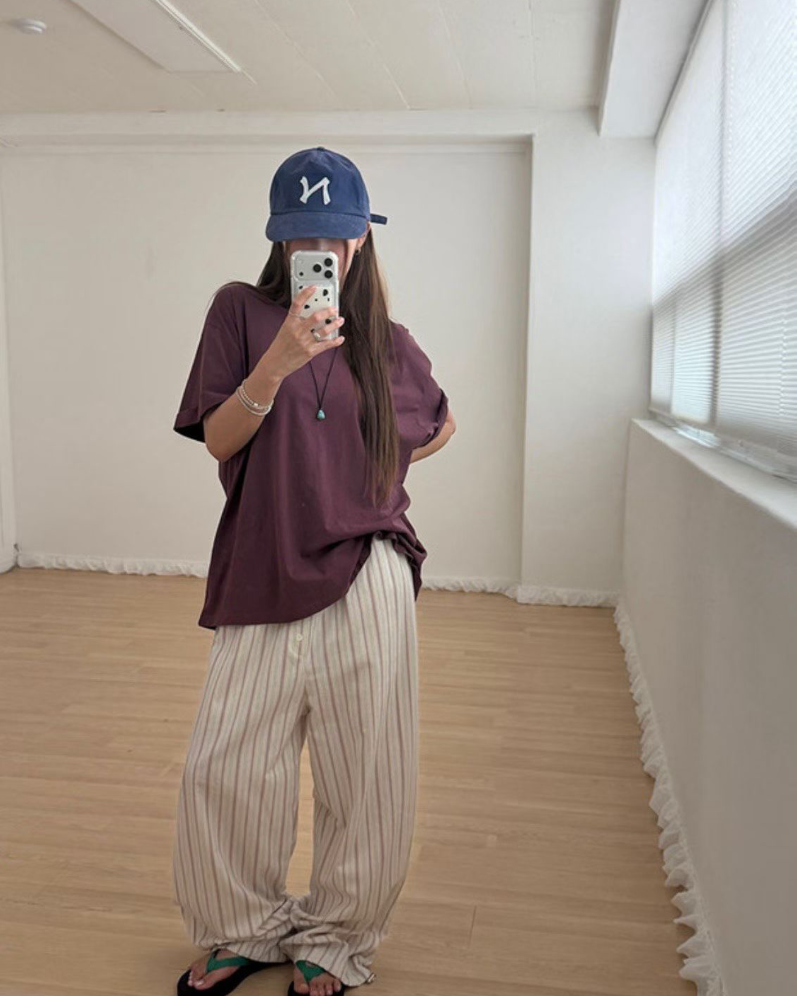 摺袖長Tee