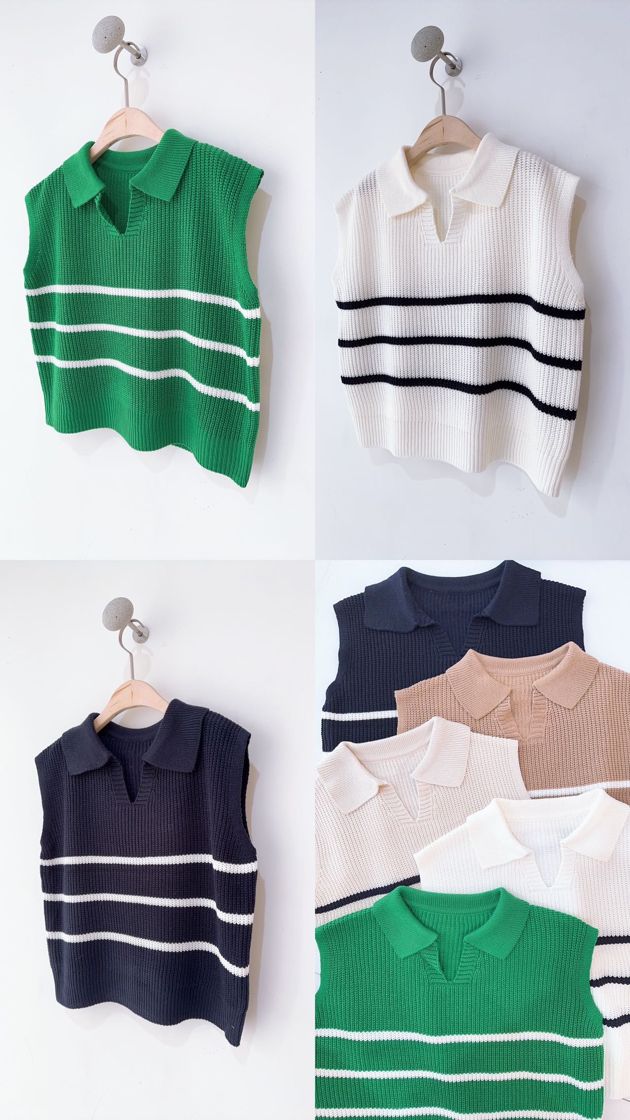 reverse neckline vest