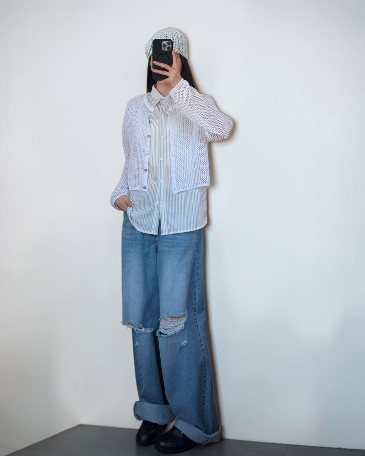 “Off Work”網網外套