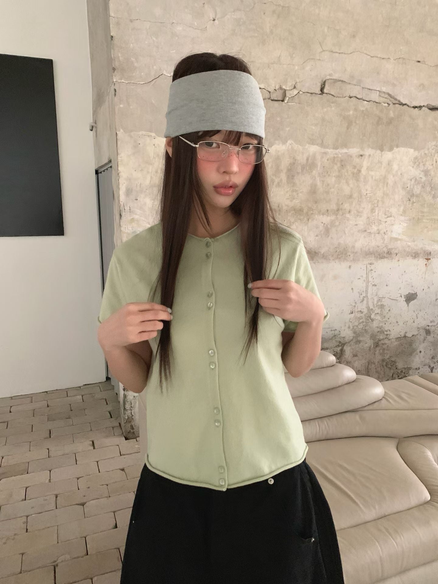 短袖線外套