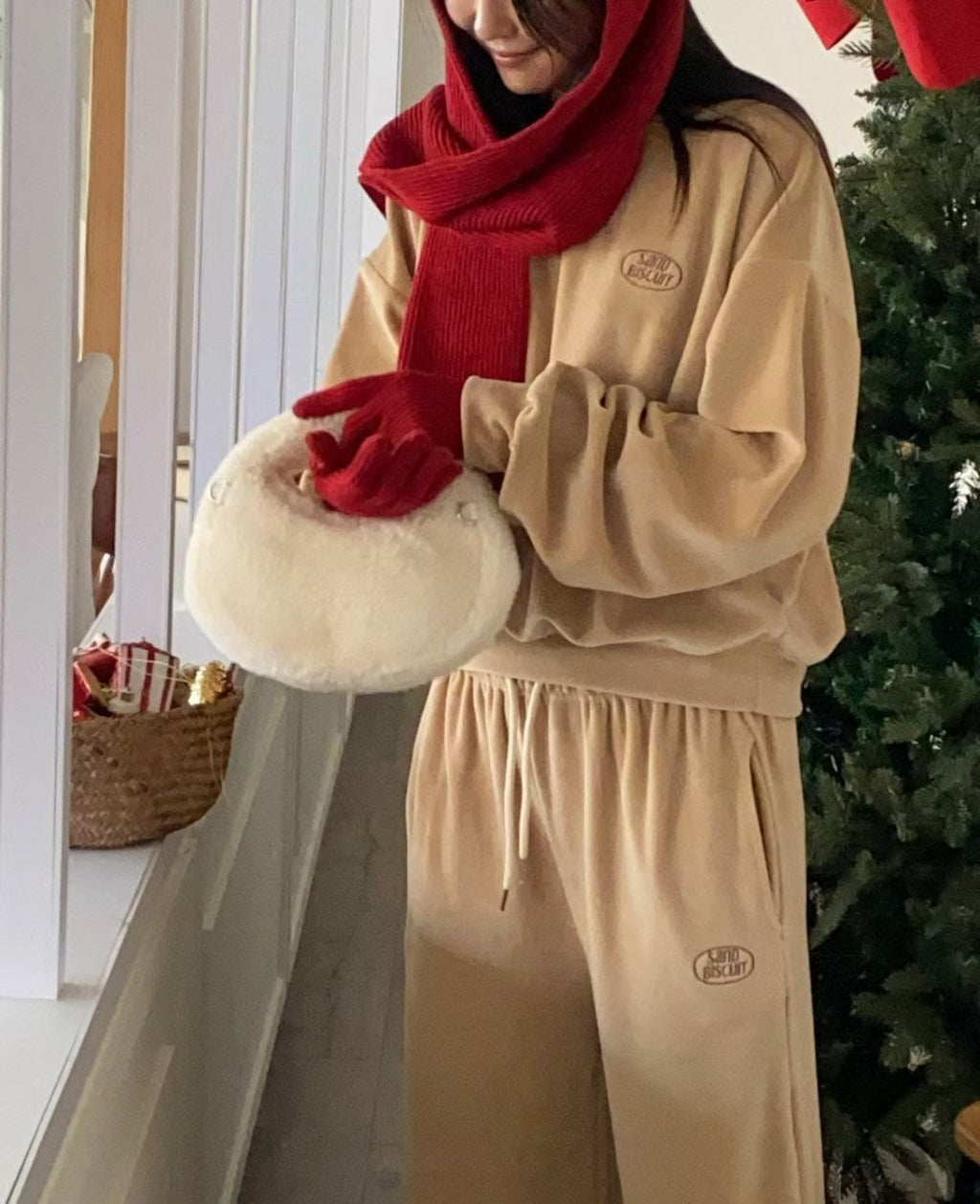 絲絨長褲 (set裝可另購𢇁絨束袖Tee)