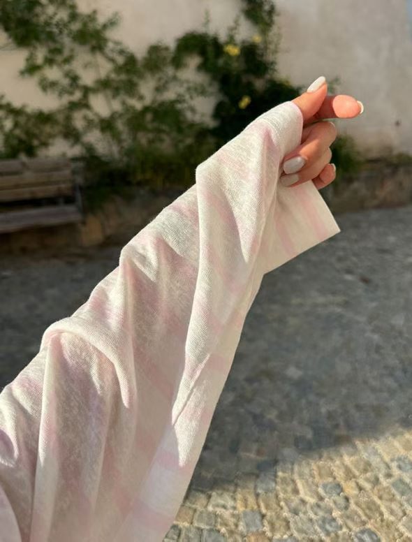 橫間防曬薄長Tee