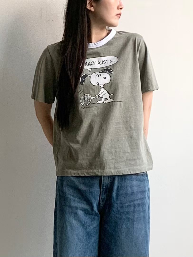 拚色Snoopy短袖Tee
