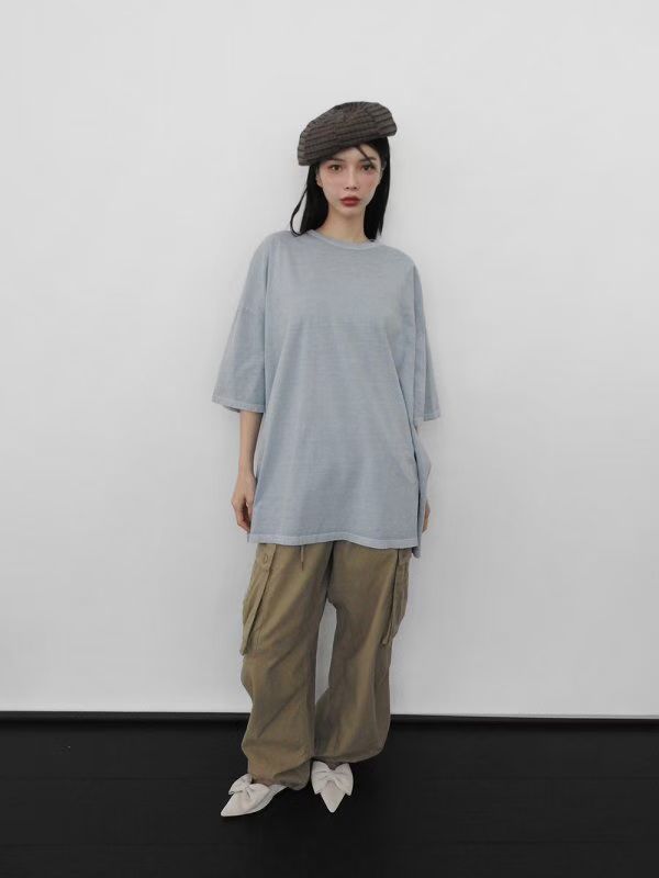 WST-3 洗水短袖長Tee