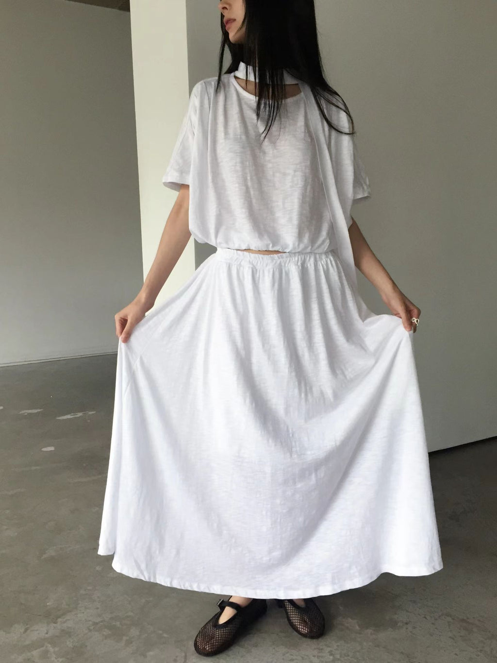 純棉長裙(set裝可另購純棉連帶Tee)