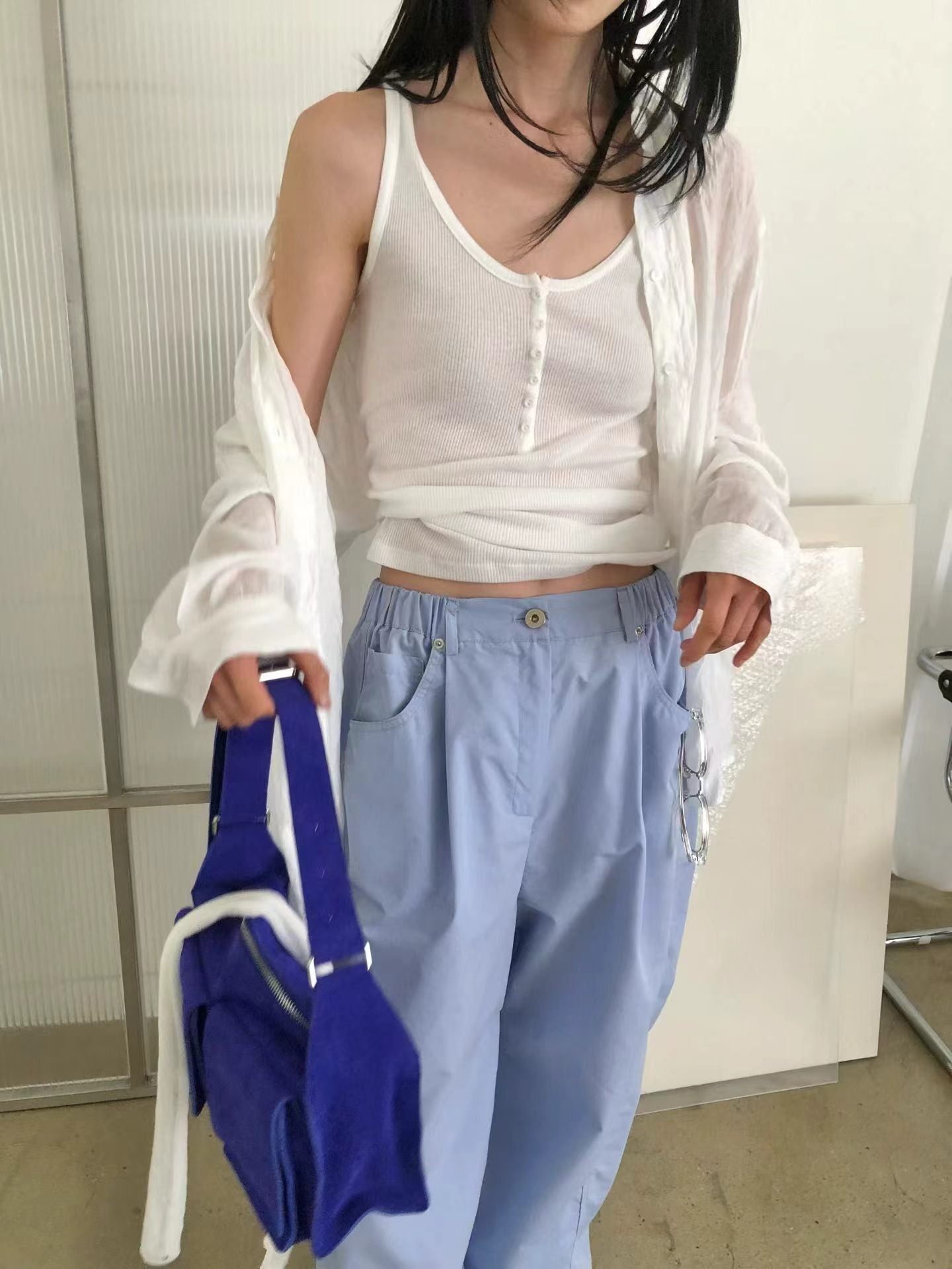 兩側束腰褲