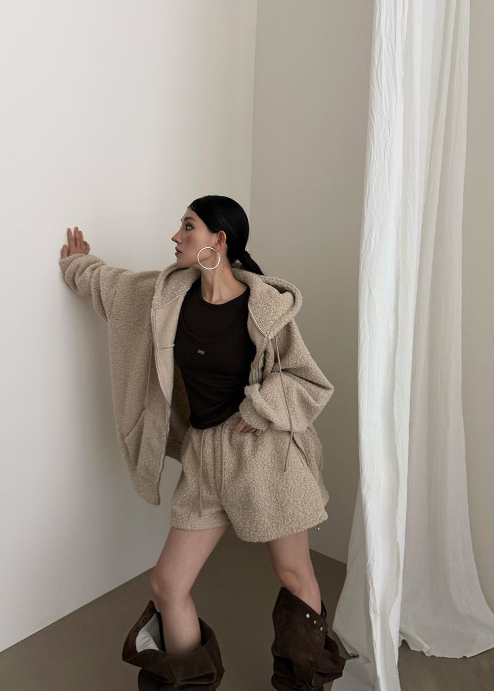 毛毛外套(set裝可另購毛毛短褲)