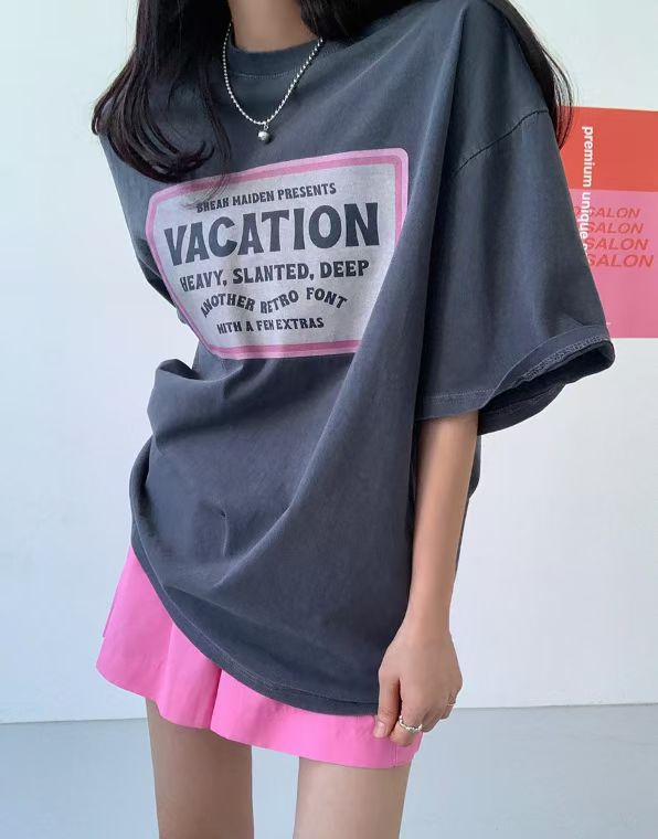 “VACATION”洗水長Tee