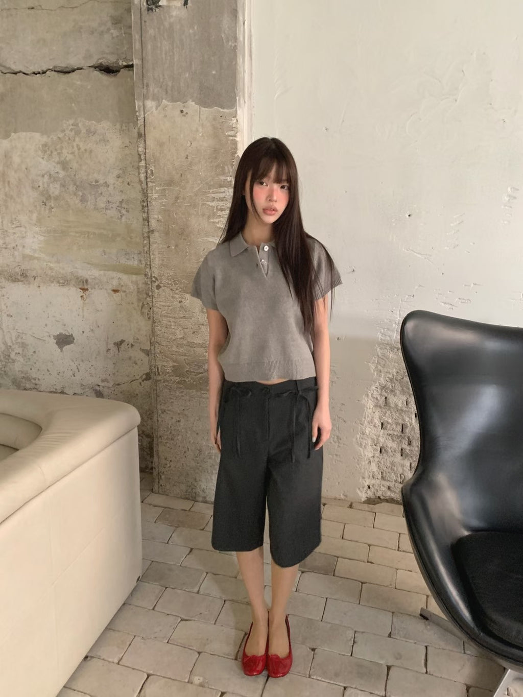 直間短西褲