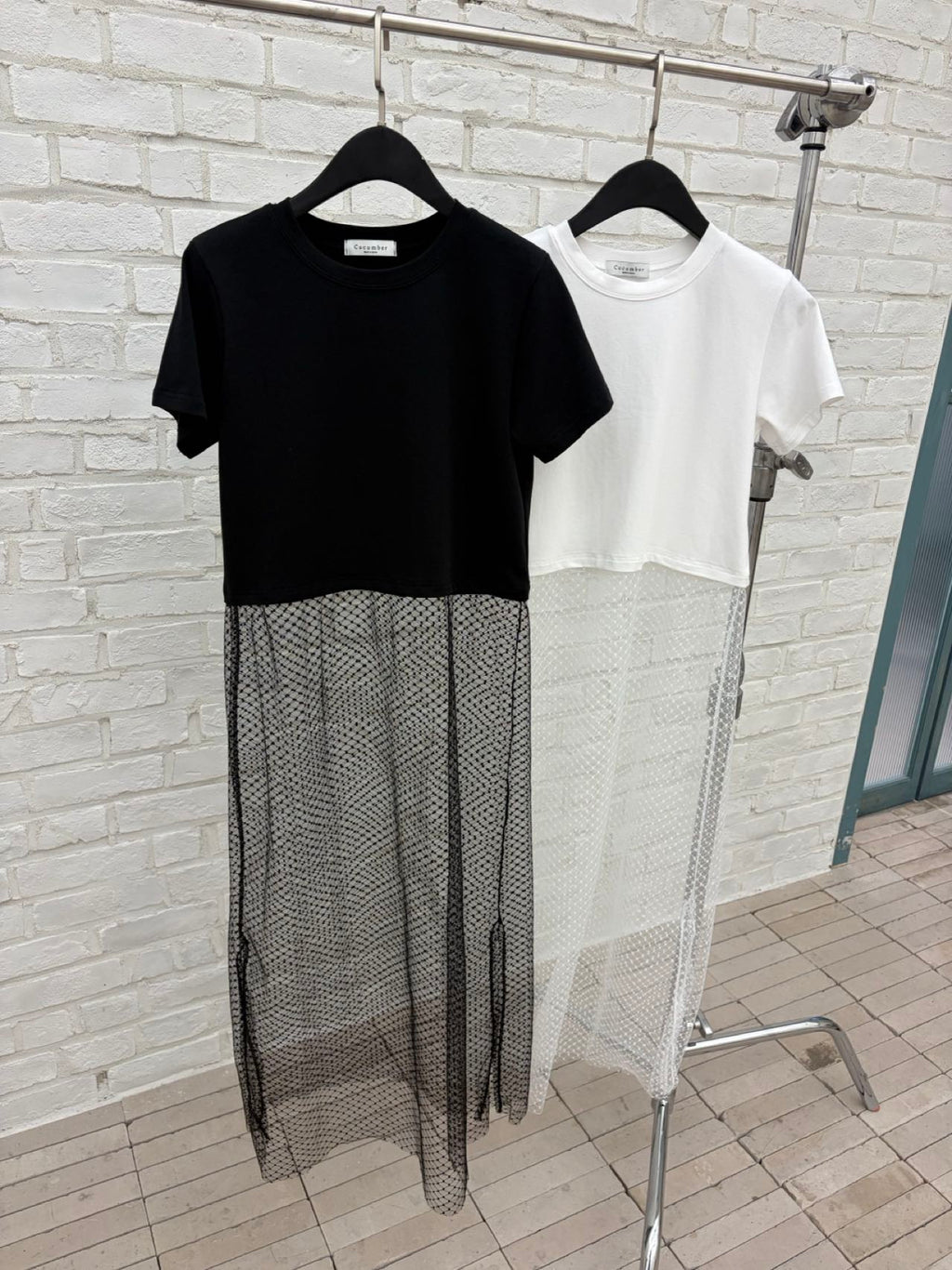 Tee + Lace 連身裙