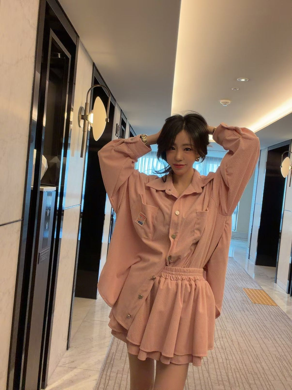 兩袋燈芯絨恤衫(set裝可另購燈芯絨短裙褲)