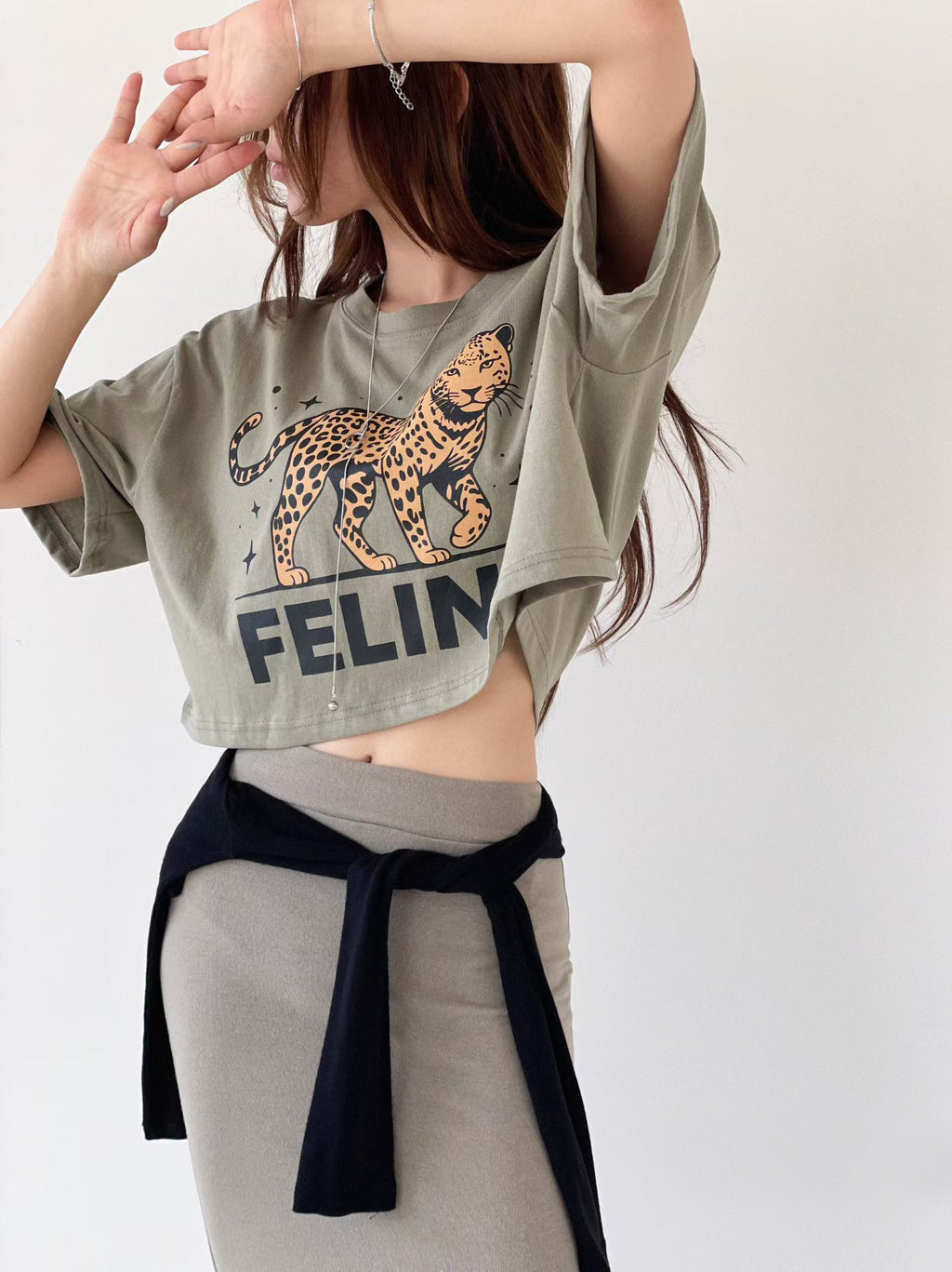 FELINE豹短Tee