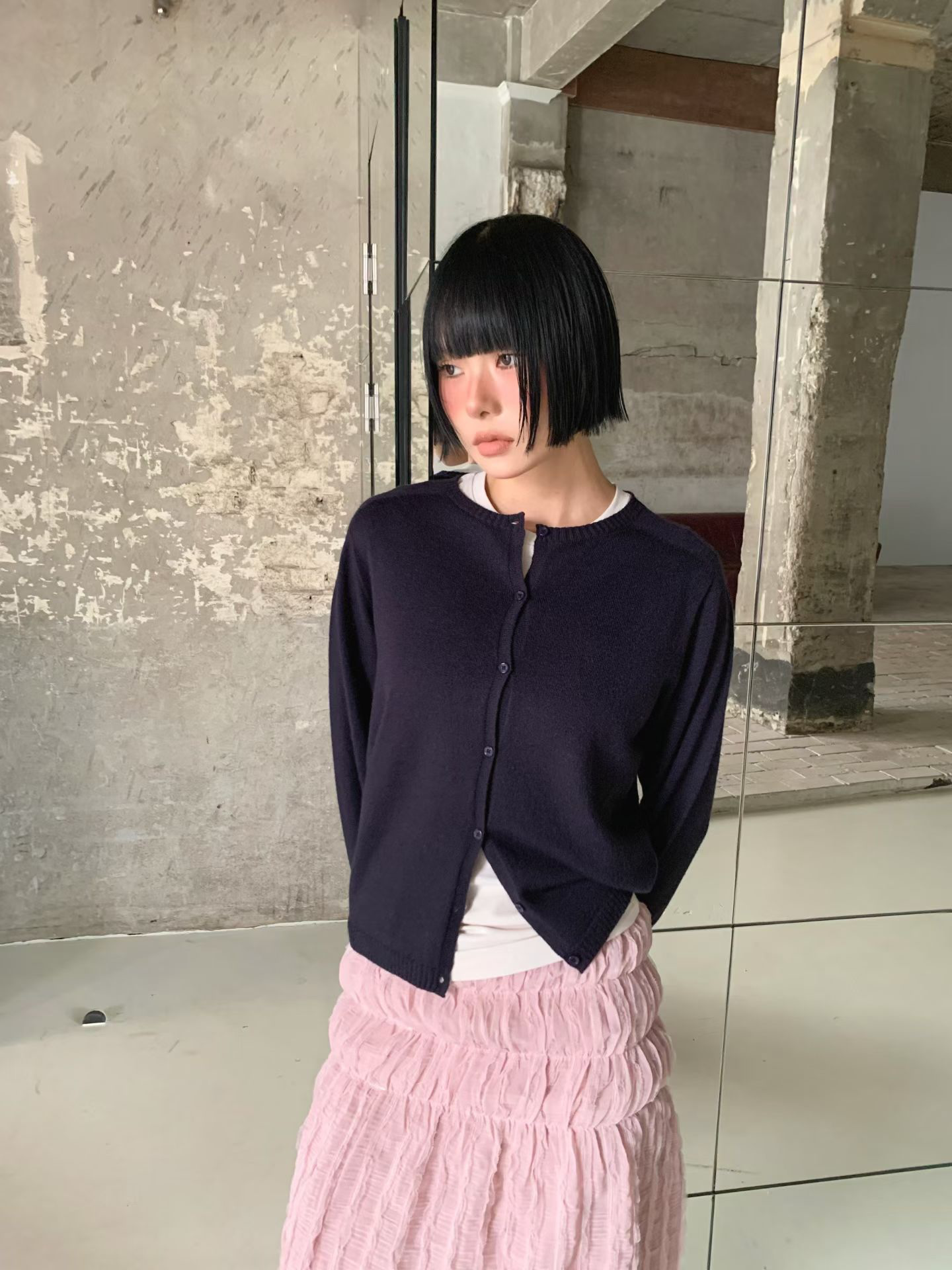 圓領Cardigan