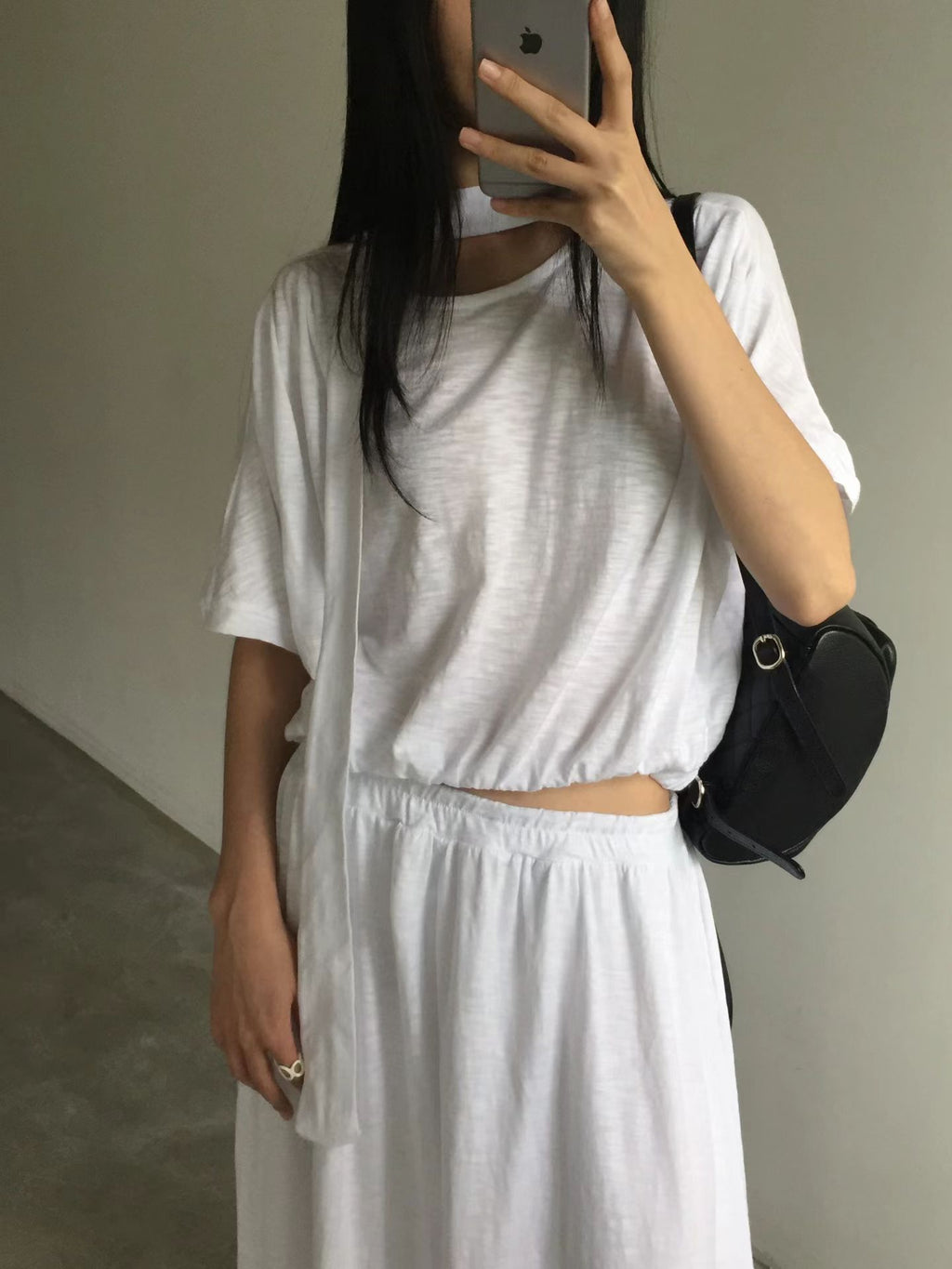 純棉連帶Tee (set裝可另購純棉長裙)