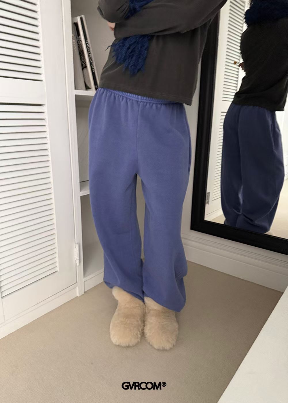 索腳抓毛裏洗水布褲