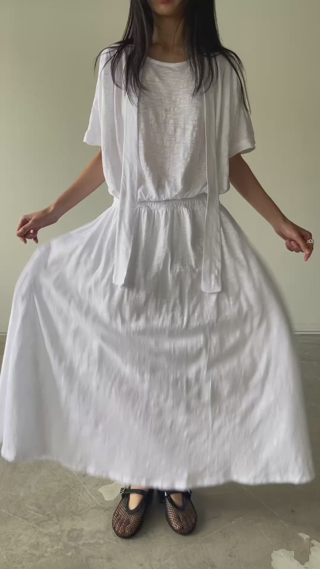純棉連帶Tee (set裝可另購純棉長裙)