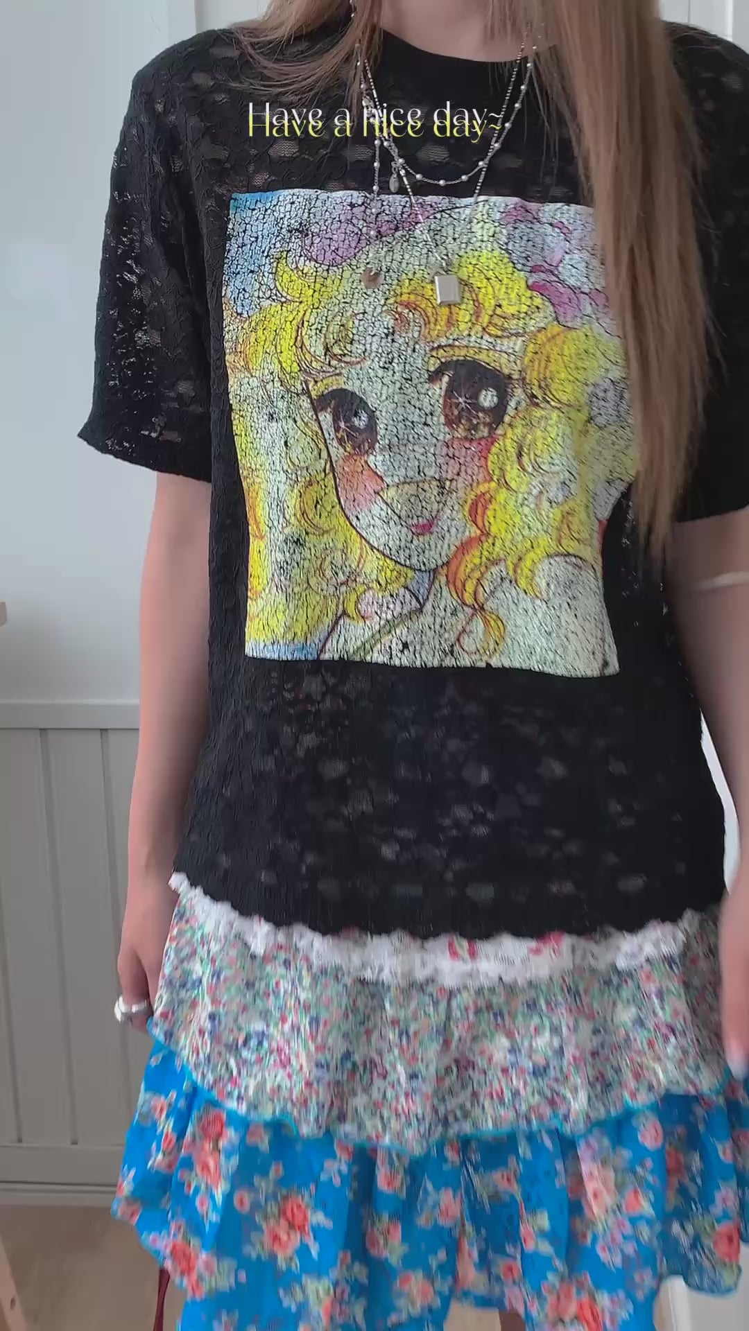 卡通Lace Tee