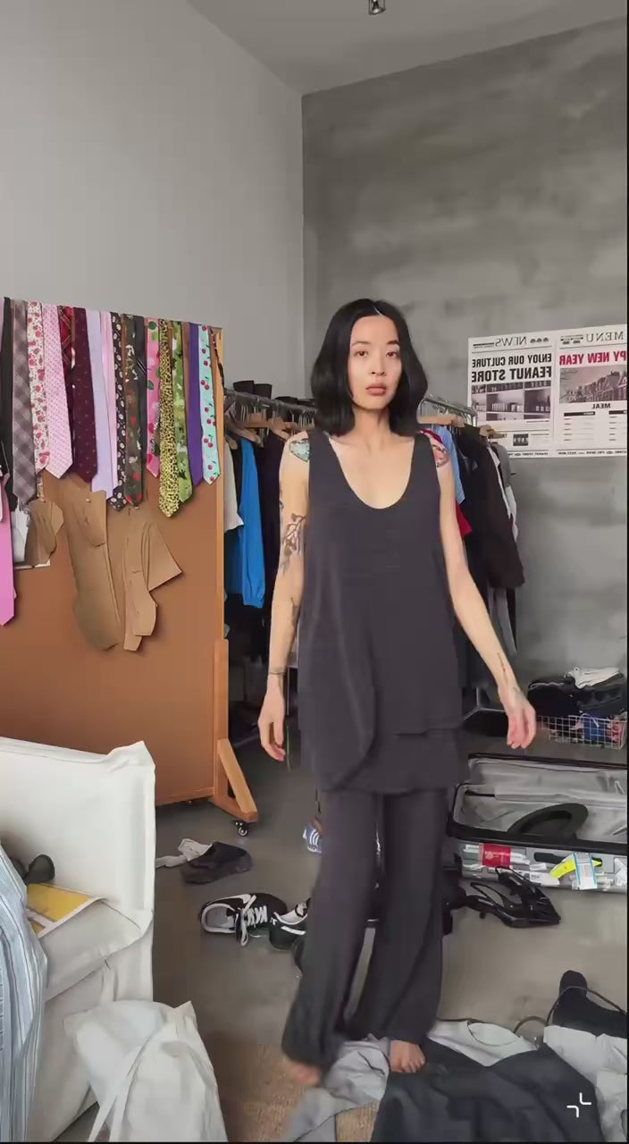 雙層腳長背心(set裝可另購薄料布褲)